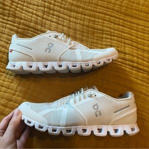 On Cloud 5 Running Shoes White/Pearl Size W 9.5